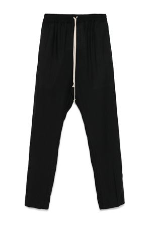 Black virgin wool Slim Long trousers RICK OWENS | RU01E5390WG09